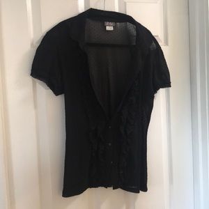 Black thin Polk a dot blouse
